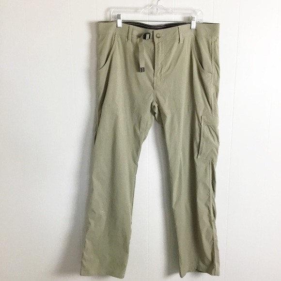 Prana Other - PrAna Breathe Stretch Cargo Pants Hiking Straight Roll up Leg Mens 38X32